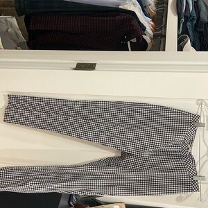 Gingham cotton cropped pant